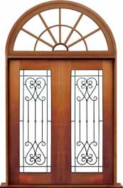 iron grille: double door